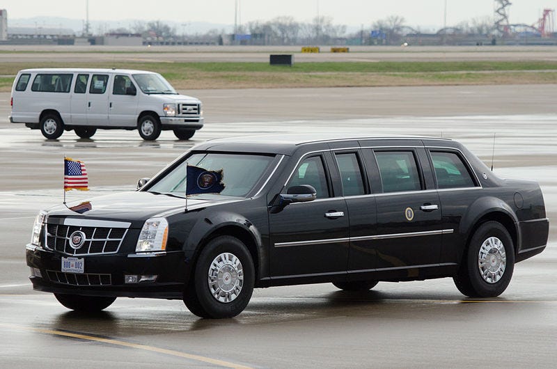 The Beast, President Obama’s Limousine. (Photo: Major Dale Green, U.S. National Guard)