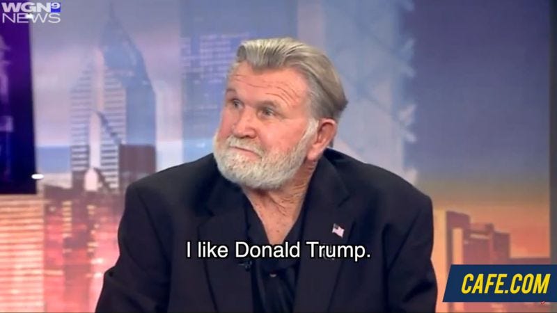 Screenshot: Bill Swerski's Superfans find out Mike Ditka is endorsing Donald Trump/Cafe.com