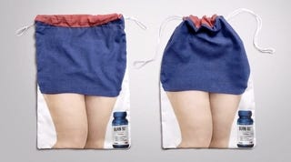 Illustration for article titled Creepy Body Bag Used To Advertise Diet Pills