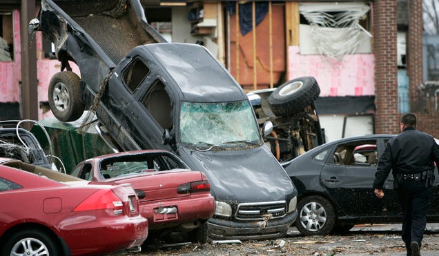 Man Somehow Survives Tornado While Staying In His Airborne Car