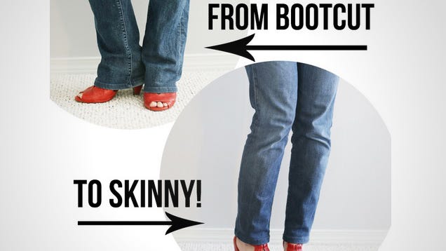 Convert Bootcut Jeans Into Skinny Jeans with Some Simple Alterations