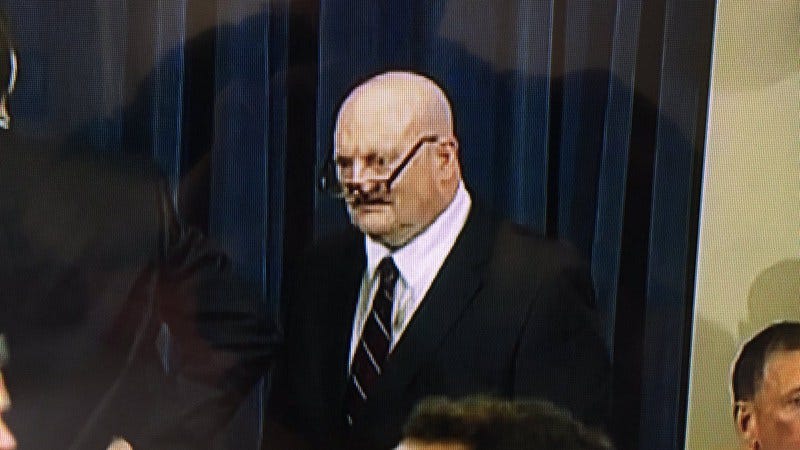 Illustration for article titled Who was this strange, wonderful man at the Russian intelligence hearing yesterday?