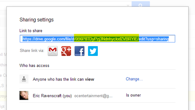 google drive link to download file