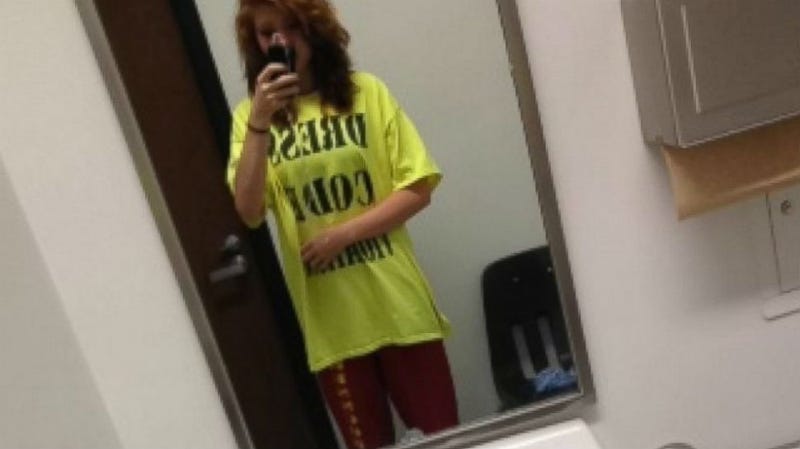 Illustration for article titled Student Wears Short Skirt to School, Gets Punished With 'Shame Suit'