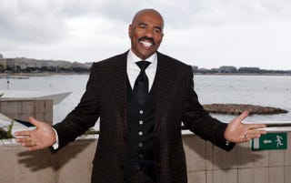 Steve Harvey on April 8, 2013, in Cannes, France, during the MIPTV trade show VALERY HACHE/AFP/Getty Images