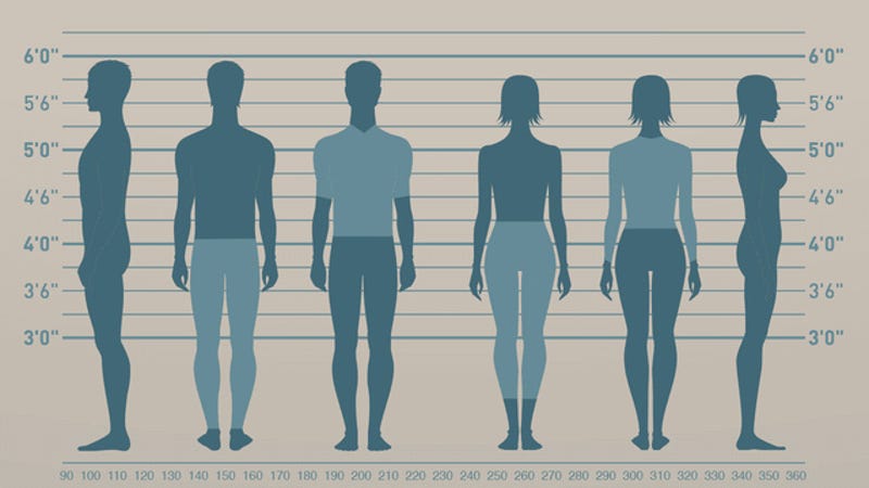 Height Difference Between Couples Chart