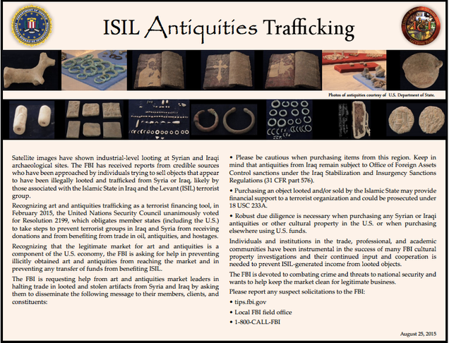 photo of FBI: Don't Accidentally Buy Artifacts Stolen By ISIS image