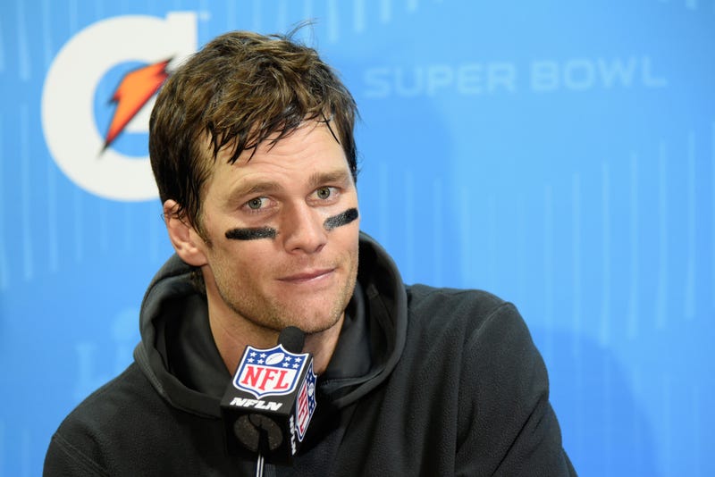 Tom Brady of the New England Patriots speaks to the media after losing 41-33 to the Philadelphia Eagles in Super Bowl LII at U.S. Bank Stadium on Feb. 4, 2018, in Minneapolis.