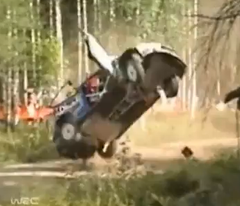 Illustration for article titled Mikko Hirvonen Crashes At Rally Finland, Kills Car Deader Than Hell