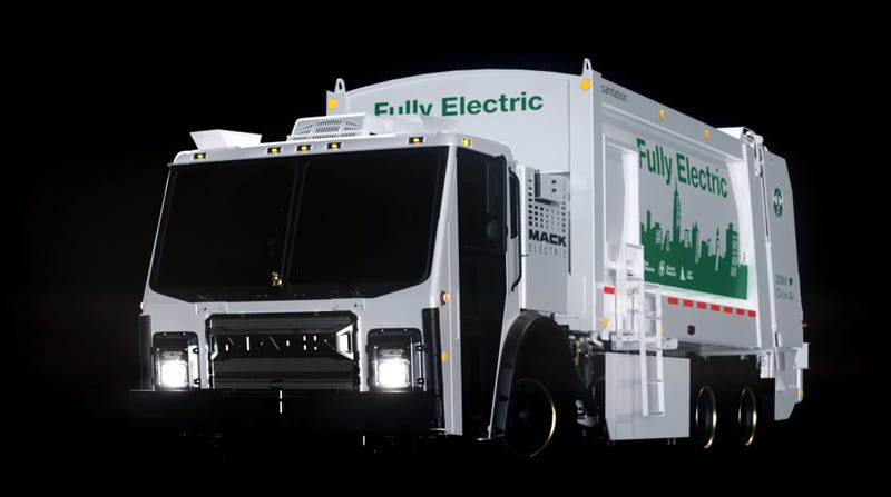 Illustration for article titled The Mack Electric LR Is The Future Of Trash