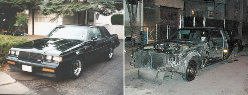 Reader Tommy861's Buick GN before and after it was stolen. Read his full story here.