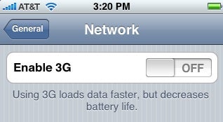 Illustration for article titled New iPhone Firmware Beta Has a 3G On/Off Switch: I Wish It Was Automatic
