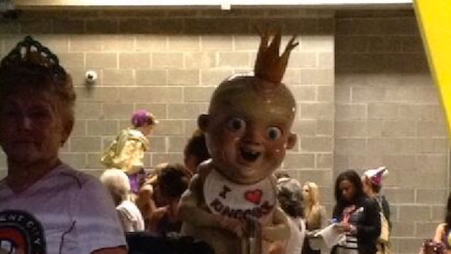 King Cake Baby Is Back King cake baby made an appearance at a local grocery story this week to take pictures with fans and, as you see in the above video, attempted to give an old why is this a mascot for a basketball team named for pelicans?