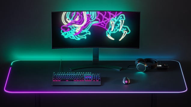 SteelSeries' New RGB Mousepads Are Extra Extra Extra Extra Extra Large