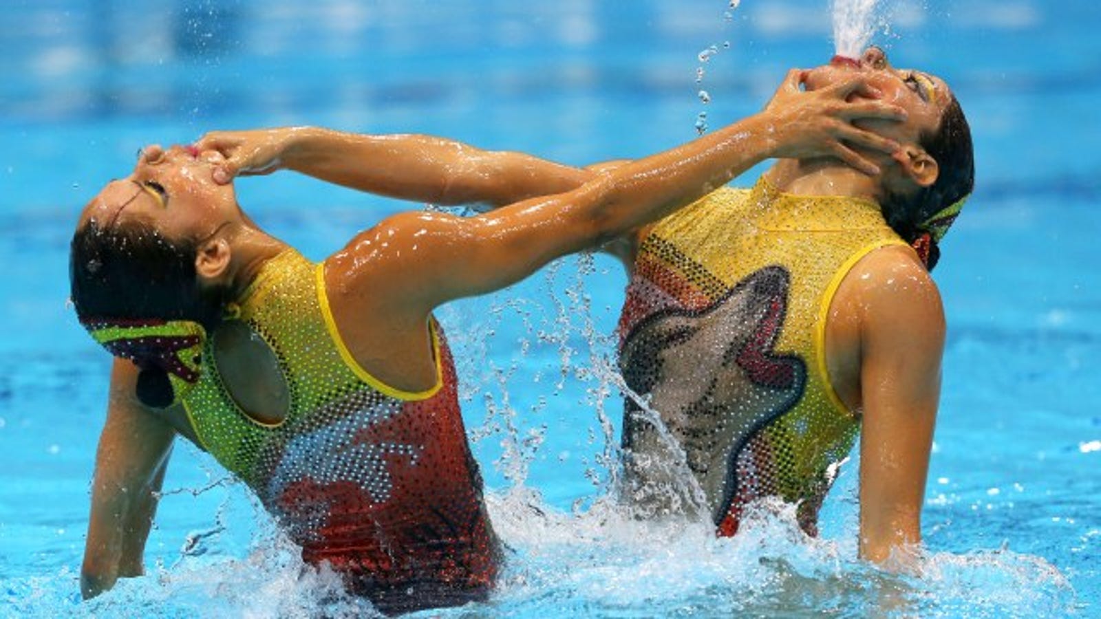 #swimmers. #bathing. in wolf. suits synchronized. #synchronized. 