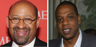 Philadelphia Mayor Michael Nutter (Jamie McCarthy/Getty Images); Jay Z (Larry Busacca/Getty Images)