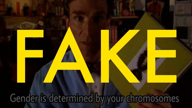 photo of This Viral Photo of Bill Nye Talking About Gender is Completely Fake image