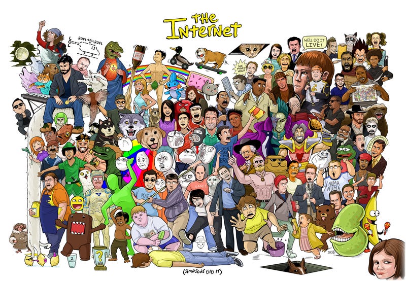Illustration for article titled Historia viva de Internet: los mejores memes en un magnífico póster