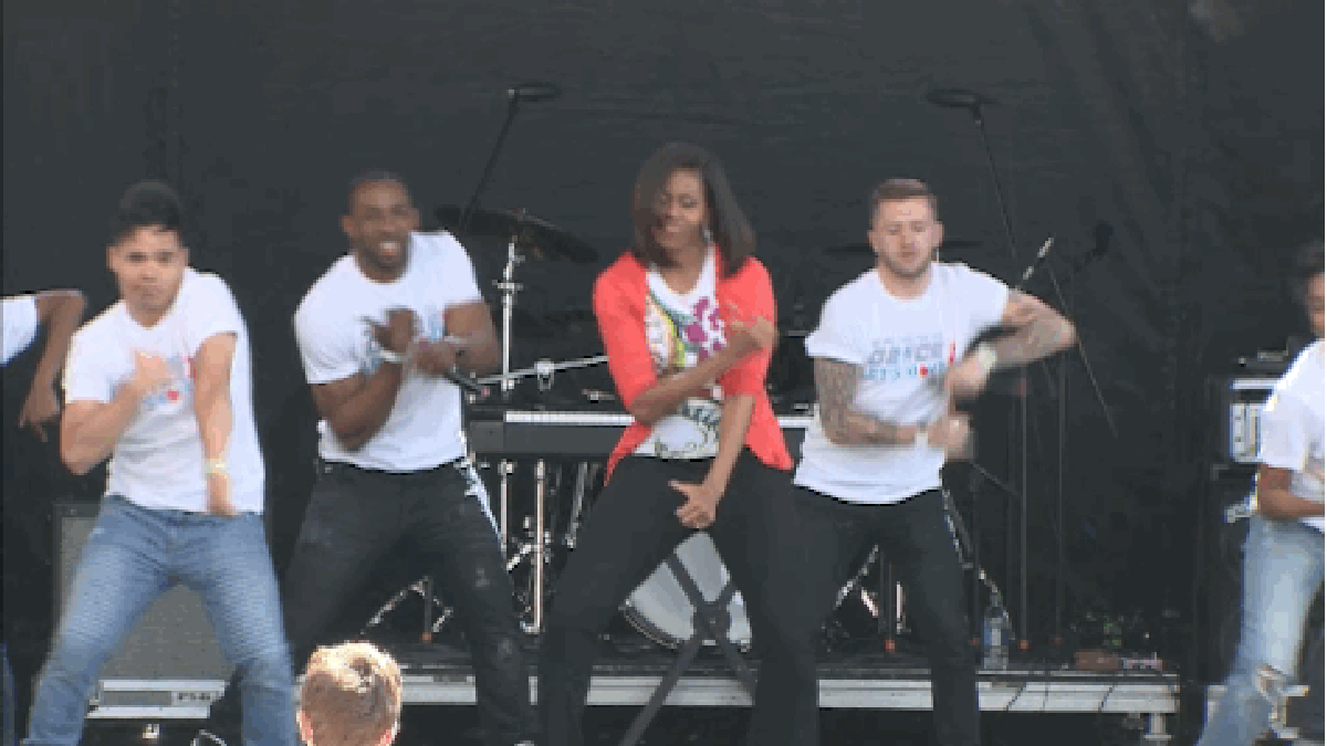 Michelle Obama Shows Off Her Moves During Easter Egg Roll - 