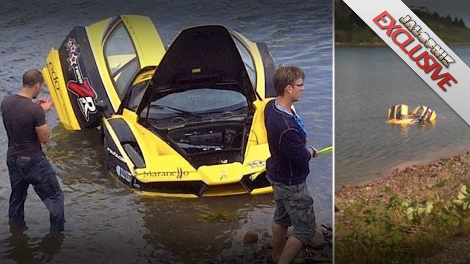 1 5 Million Ferrari Enzo Crashes Into Canadian Lake