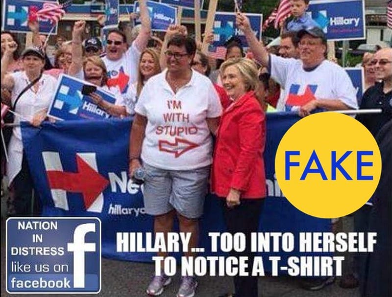 Hillary Clinton With Unknown Woman Wearing a Shirt with Awful ...