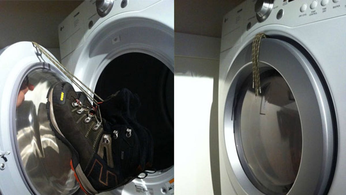 Hang Shoes from the Dryer Door to Keep 