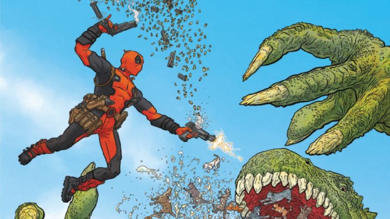 Illustration for article titled Deadpool fights zombie presidents in his Marvel Now! debut