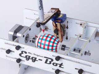 Illustration for article titled Let the Egg-Bot Draw Your Egg a Plaid Jacket