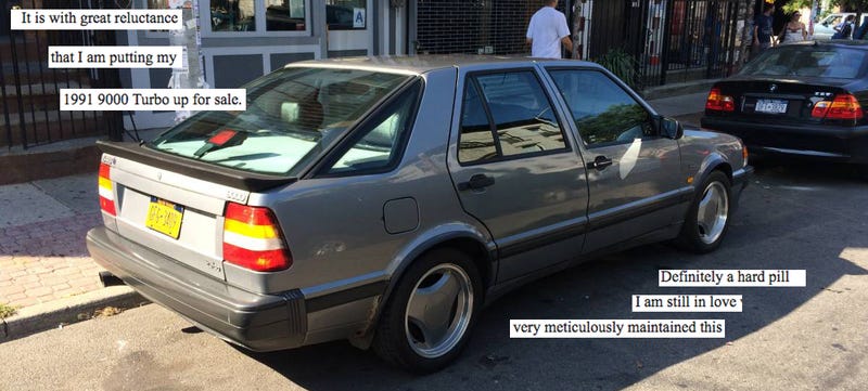 Illustration for article titled Area Saab Owner Devastated To Part With Beloved 9000 Turbo