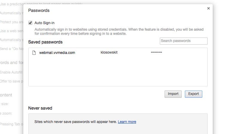 What is my passphrase for google chrome on mac free