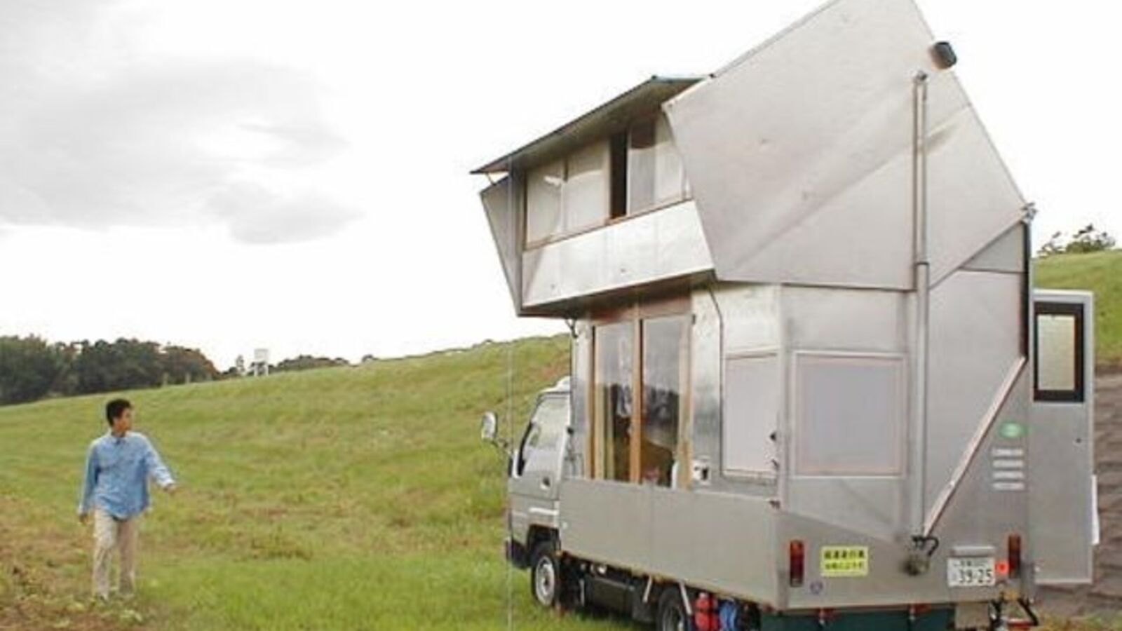 Japanese Two Story Transforming RV Takes Road Trip Across Japan