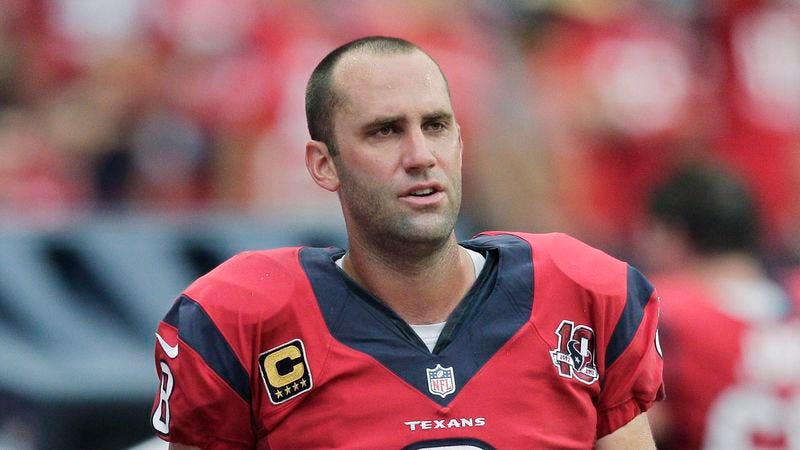 Illustration for article titled Matt Schaub Releases Exhaustive List Of Who Deserves To Be On Texans' Roster