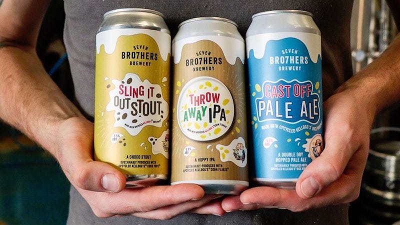 Todas estas cervezas artesanas fueron creadas con cereales de sobra de la fábrica de Kellog’s en Reino Unido.