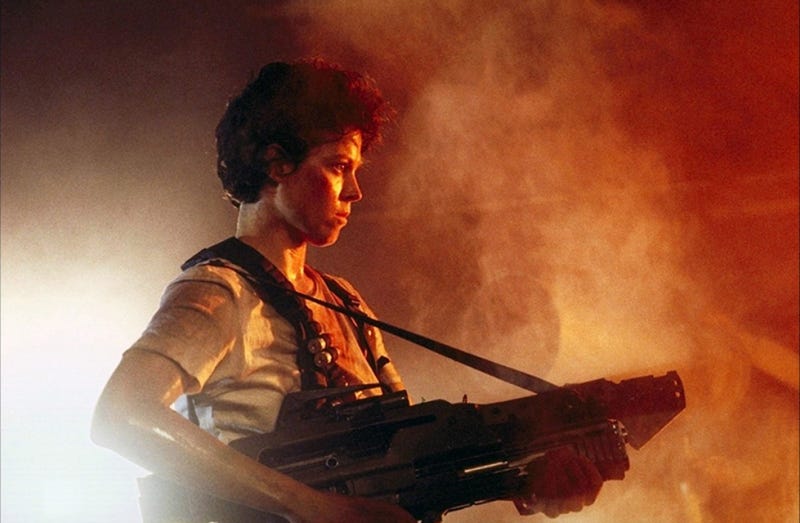 Illustration for article titled Ripley Has a Habit of Removing Her Jumpsuit at the Worst Moment in This 1986 Aliens Spoof