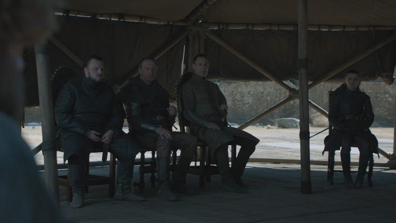 Take a look right behind Sam’s left leg.