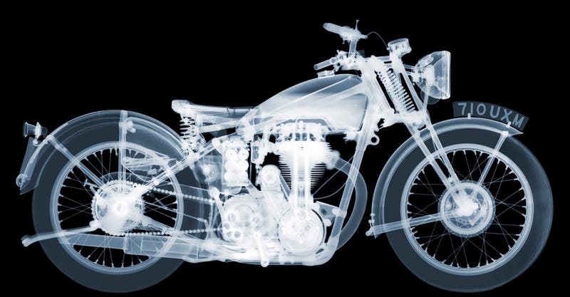 Illustration for article titled X-Ray Artist Reveals The Inner Beauty Of Classic Motorcycles