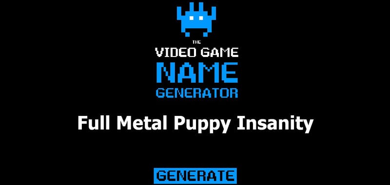 Illustration for article titled Video Game Name Generator
