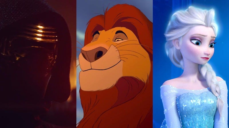 Star Wars: The Force Awakens / The Lion King / Frozen