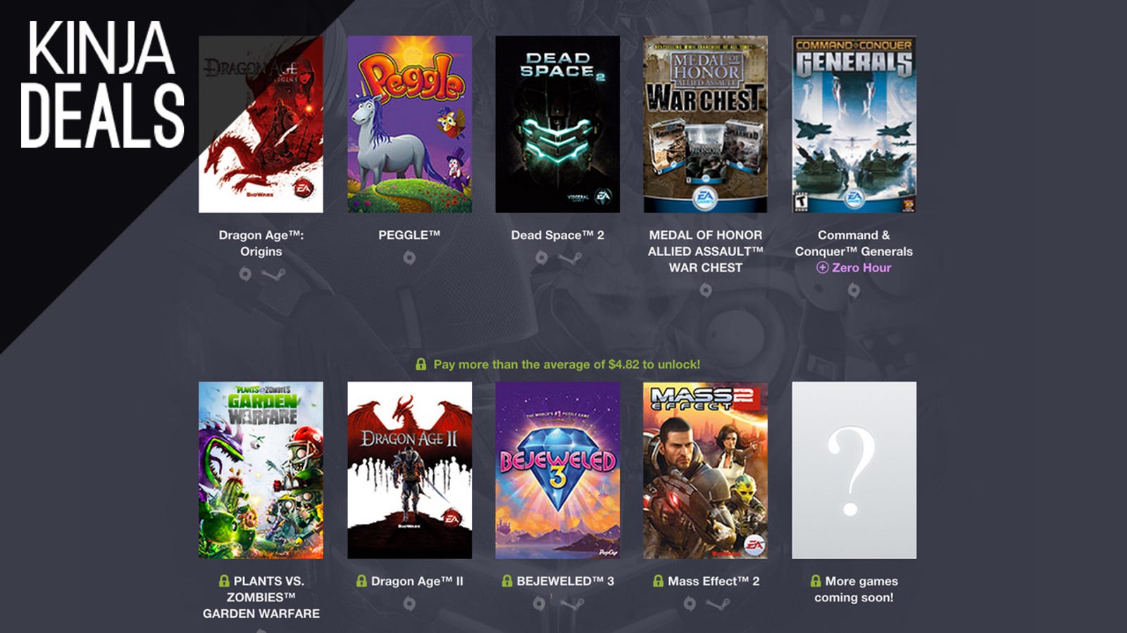 Origin game deals Correct. But I believe Origin puts more restrictions on who can receive free items as a gift from other people. If the other person doesn't own the game (among other reasons I think), their name is grayed out with the message saying they're ineligible.