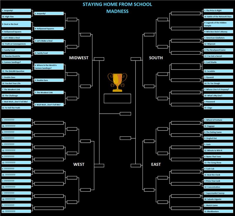 Illustration for article titled Game Show March Madness Day 2: Old School