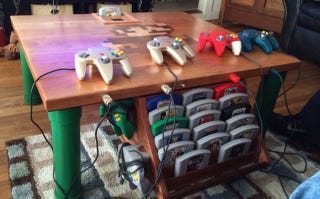 Illustration for article titled Sweet N64 Table Has N64 Inside Table