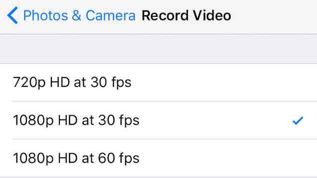 Tweak Your Video Recording Settings in iOS 9 to Save Space