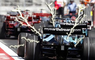 Illustration for article titled F1 cars may go electric-only in pits