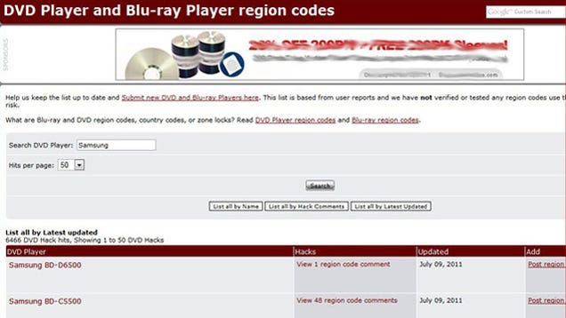 Avondeten Converteren Meting racketboy.com • View topic - Region Hack DVD Bluray Player - Anamorphic  Progressive Guide