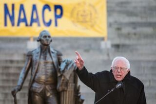 Democratic presidential candidate Sen. Bernie Sanders (I-Vt.) speaks to the crowd during the King Day at the Dome rally at the South Carolina Statehouse in Columbia on Jan. 18, 2016.Sean Rayford/Getty Images