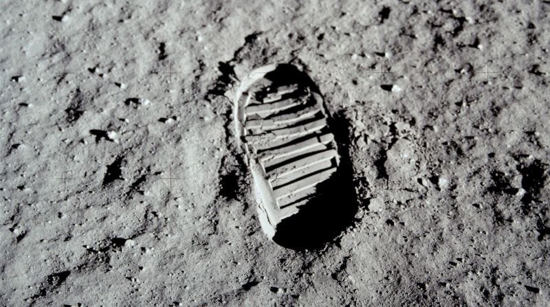 La huella que dejó Buzz Aldrin durante la misión Apolo 11Imagen: NASA