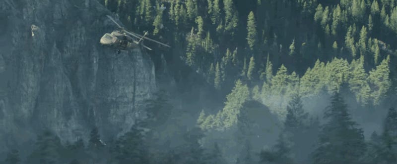 Watch A 30 Foot Wolf Pounce On A Helicopter In Rampages Chaotic First