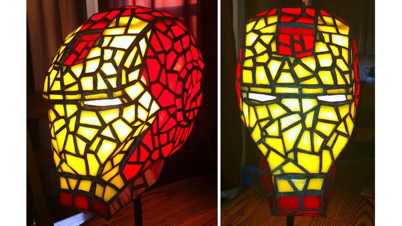Illustration for article titled Stained Glass Iron Man Helmet Would Totally Class-Up Avengers HQ