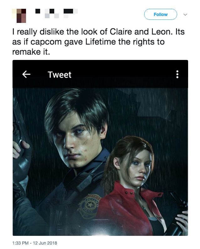 Some Fans Arent Feeling Resident Evil 2s Remake Faces