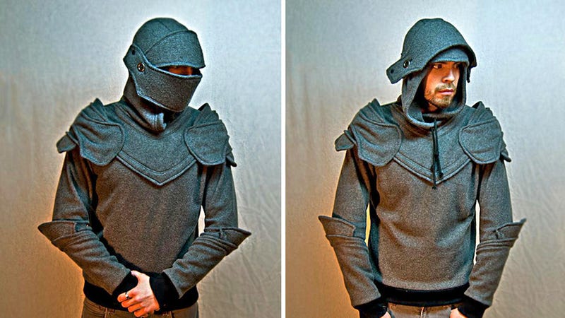 suit of armour hoodie
